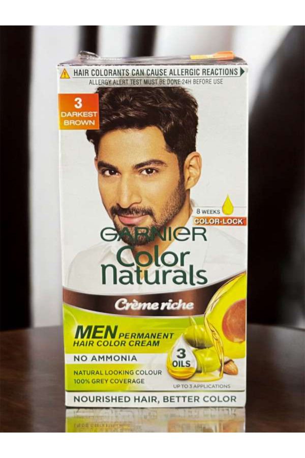 GARNIER Color Naturals Creme riche [ Men Permanent Hair Color Cream ] ( Darkest Brown 3 )
