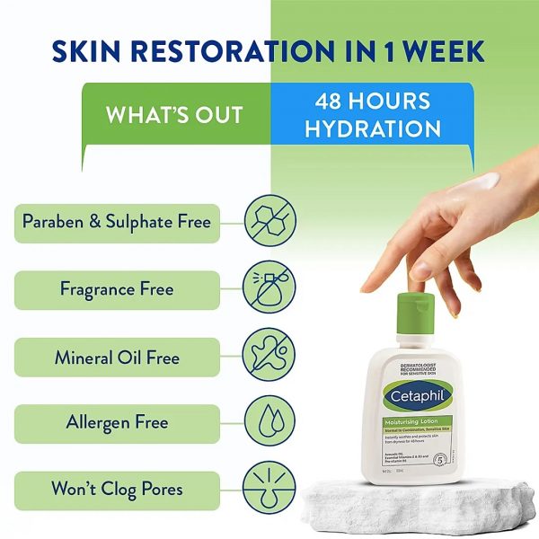 Cetaphil Moisturising Lotion 100ml | Dermat recommended - Image 3